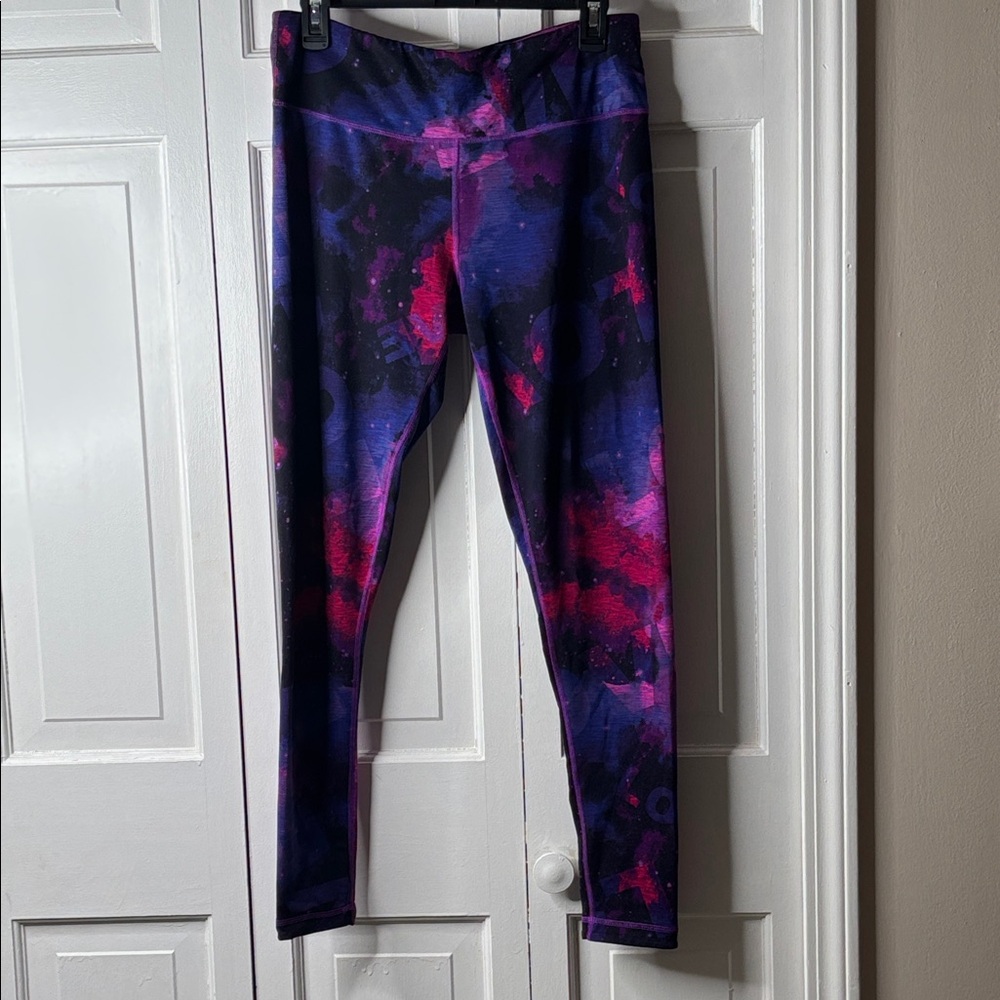 Express Women's Reversible Purple & Pink Galaxy Print Leggings
